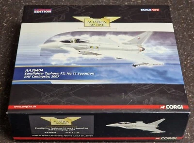 Corgi AA36404 Eurofighter Typhoon F.2, No 11 Squadron RAF Coningsby 2007   1:72 - Image 1 of 4