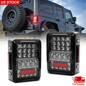 2x Rear LED Tail Lights Turn Signal Reverse Lamps For Jeep Wrangler JK 2007-2017 - Picture 1 of 12