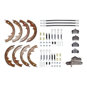 Deluxe Brake Overhaul Kit 1960-1962 Chevrolet Corvette MANUAL BRAKES Shoes Hoses - Picture 1 of 17