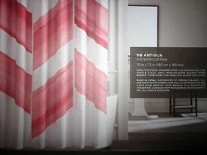 Nate BerkusTM Color Block Antigua Shower Curtain - Chili Brand POLYESTER 72 X 72 - Picture 1 of 1