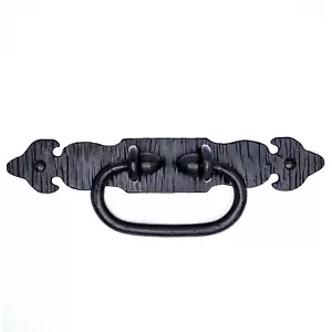 8.5" Rustic Ring Pull Handle For Barn Doors, Gates & Furniture Iron Hand Forged - Picture 1 of 1