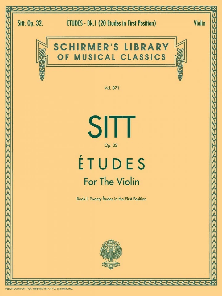 Etudes Op 32 Book 1 Schirmer Violin Method Sheet Music Book NEW 050256790 - Image 1 of 1