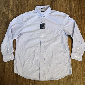 Sattelblut Herren 16,5 32/33 lila Langarm Knopfleiste Shirt neu mit Etikett $ 40 - Bild 1 von 7