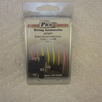 PICO Wiring Accessories 5579PT EURO On Off Push Pull 12 VOLT 16 AMP — 第 1/4 张图片
