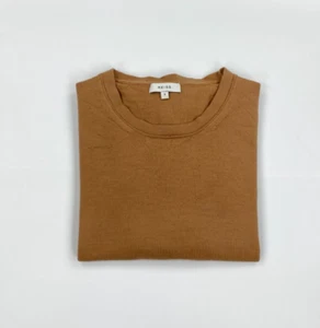 Men's Camel Reiss Jumper Small S Wool Wessex Crewneck Fine Pullover Sweater B - Picture 1 of 14