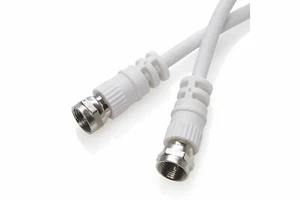 Koaxial Blei Flylead TV Sky Virgin Cable 2 mtr F-Typ Stecker Schraubverbinder - Bild 1 von 4
