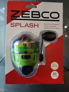 Zebco Splash Fishing Reel Green Neon 10 LB Line New - Picture 1 of 2