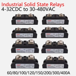 60/80/100/120-400A Industrial Solid State Relays Module SSR 4-32VDC to 30-480VAC - Picture 1 of 16
