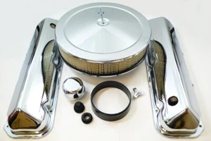 Kit de Vestir Motor Cromo Ford BB 68-97 Cubiertas de Válvula Altas Limpiador de Aire 429 460 - Imagen 1 de 7