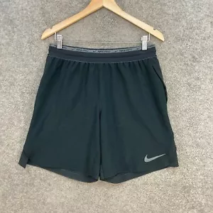 Nike Pro Mens Shorts Size M Medium Black Pockets Elastic Waist Drawstring 53223 - Picture 1 of 12