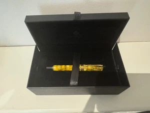 Parker Duofold Centennial Citrine Check Fountain Pen 18k Gold Medium Nib England - Picture 1 of 4