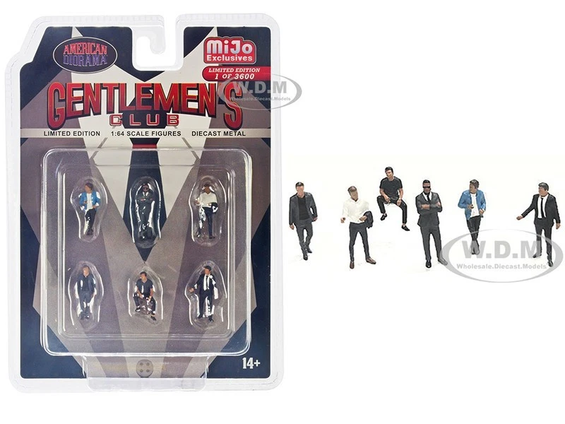 "GENTLEMEN'S CLUB" 6 PC DIECAST FIGURE SET FOR 1/64 BY AMERICAN DIORAMA 64528MJ - Image 1 of 1