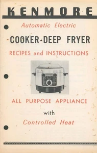Kenmore Cooker Deep Fryer Recipes & Instructions Fritters Doughnuts Rice Chili - Picture 1 of 8