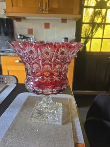 Vintage Lead Crystal Vase Large - Picture 1 of 4