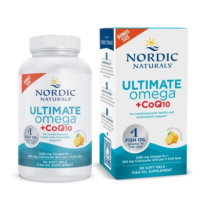 Nordic Naturals Ultimate Omega +CoQ10 - Support Overall Heart Health And Energy - Image 1 of 4