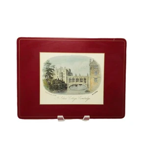 VINTAGE PIMPERNEL 6 ACRYL TISCHSETS TRADITIONELL CAMBRIDGE BRITISH HERITAGE COLLEGE - Bild 1 von 12