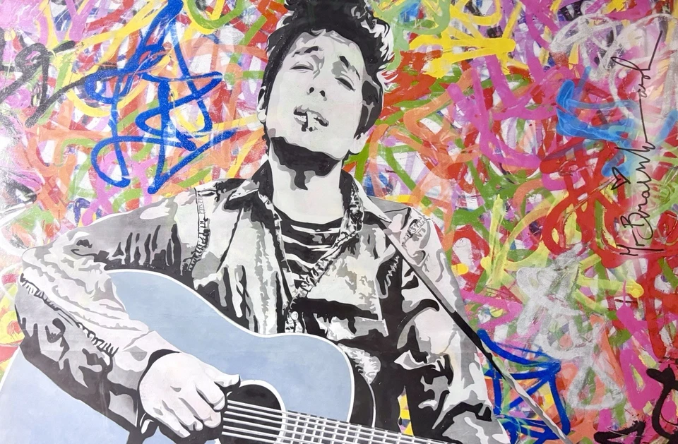 Póster limitado Mr. Brainwash Bob Dylan Art Basel 2011 Life Is Beautiful Banksy  Foto 1 de 3