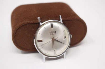 Reloj Vulcain Vintage Automático Para Hombre Hecho en Suiza Tono Plateado ¡Excelente Funcionamiento! Foto 1 de 4