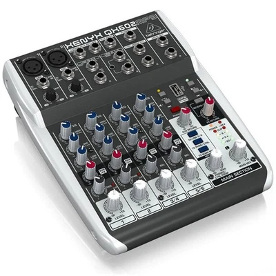 Behringer XENYX QX602MP3 Premium 6-Input 2-Bus Mixer with Mic Preamps, British E - Image 1 of 2