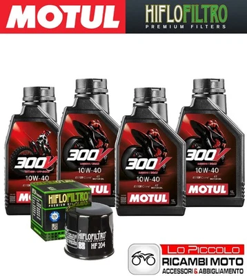 Kit cutting 4 OIL [MOTUL] 300V 10w40 + FILTER Kawasaki Z 1000 2005 2006 - Image 1 of 4