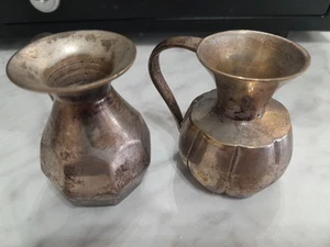 2 Mini Napcoware Silverplated Pitchers 2 Inches Tall Each - Picture 1 of 6