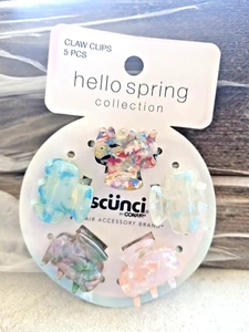 Krallenclips 5 Stück Hello Springs Kollektion Scunci von Conair verschiedene Farben - Bild 1 von 2