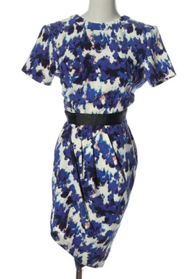 ASOS Vestido de manga corta Mujeres Vestido Talla EU 34 azul-blanco-negro - Imagen 1 de 4