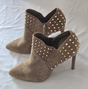 Sam Edelman Wally Studded Leather Upper, Suede Booties, Tan Size 9 - Picture 1 of 11
