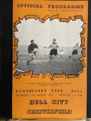 Hull City Vs Chesterfield, 3rd March 1951, Division 2,  - Image 1 of 4