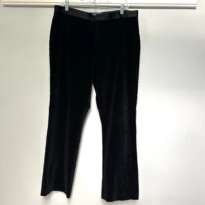 Nuevo con etiquetas Pantalones de vestir Lauren Ralph Lauren para mujer de terciopelo negro talla 14 Pantalón elástico Foto 1 de 4