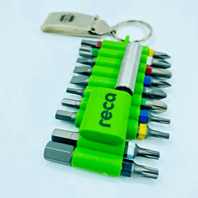 Bitset Metall Gürtelclip RECA 21 Bits 1/4 Aufnahme Bit-Set PH PZ SZ TX Sechskant