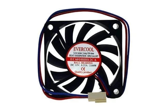 Evercool 60mm x 10mm Slim High Speed CPU Fan 3-Pin EC6010НН12СА - Image 1 of 1