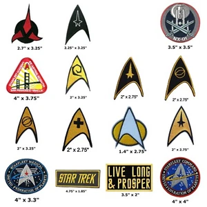 Star Trek Iron On Patch William Shatner Spock Leonard Nimoy Picard Enterprise - Picture 1 of 39