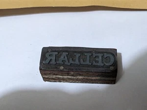Letterpress Metal Printing Stamp - Cellar & Menu Printing Blocks - Picture 1 of 5