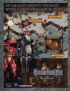 Kingdom Under Fire War of Heroes PC Strategy Action 2000 Vintage Print Ad Art B - Photo 1/1