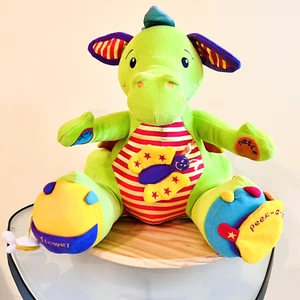 Tolo Sneezy the Activity Green Dragon Plush Baby Developmental Stuffed Toy Large - Picture 1 of 9