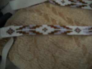 Beautiful Handmade Beaded Southwestern Cowboy Hatband Purple - Picture 1 of 4