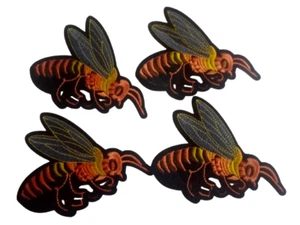 4X Bumble Bee Embroidered Iron on patch Fashion Applique 6"X5" (Pack of 4) DIY - Picture 1 of 1