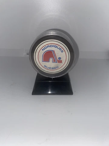 Quebec Nordiques Official NHL Trench MFG General Tire Canada Hockey Puck VTG 90s Cover