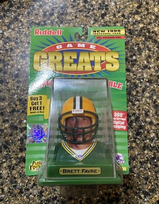Game Greats Brett Favre 1998 casco cabeza superestrella coleccionable NFL 360 imágenes Foto 1 de 2