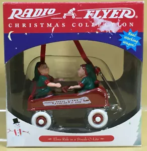 1999 RADIO FLYER ""Elfos RIde in a Streak~O~Lite"" ADORNO DE NAVIDAD ~ MODELO 122 - Imagen 1 de 11