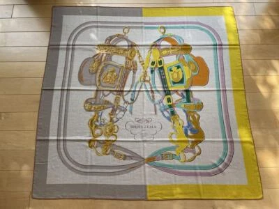 Hermes Shawl Scarf Brides de Gala Applique Pique Stole Cashmere Silk Auth New - Image 1 of 4