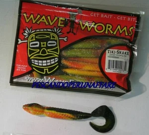 WAVEFISHING WAVE WORMS TIKI-SNAKE 5" made in Usa - Imagen 1 de 3