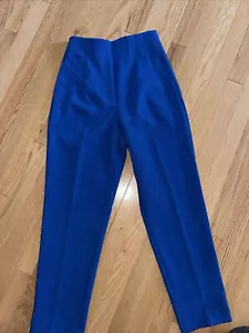 NWT Zara High Waisted Trouser Pants in Blue Size Small - Picture 1 of 4