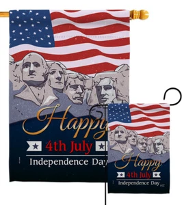 July 4 Indpendence Day Garden Flag Patriotic Fourth Decorative Yard House Banner - Picture 1 of 13