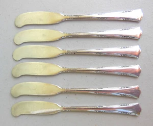 Set 6 coltelli da burro Greenbrier by Gorham in argento sterling con manico massiccio - Foto 1 di 5