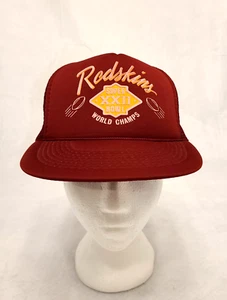 De colección WASHINGTON REDSKINS Super Bowl XXII 1988 Champs Trucker Sombrero Gorra Snapback - Imagen 1 de 7