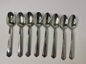 Hampton Silversmiths CENTRAL 8" Oval Place Soup Spoons 18/10 Stainless Lot 8 #2 - Picture 1 of 7