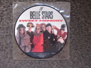 THE BELLE STARS "SWEET MEMORY"+"APRIL FOOL" 1981 STIFF PICTURE DISC VG- OOP 7" - Picture 1 of 3