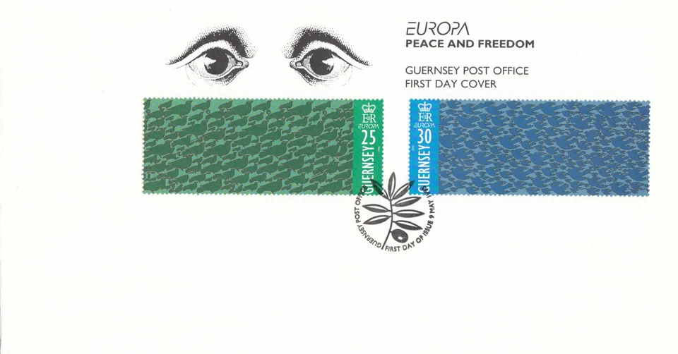 Peace and Freedom EUROPA GB Guernsey FDC 1995 (103196)  - Image 1 of 1